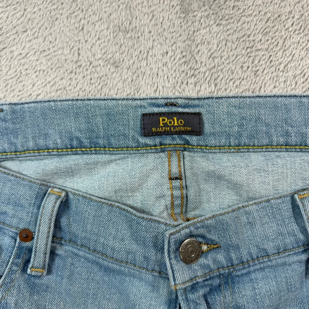 Polo Ralph Lauren Jeans Sullivan Slim Mens 38x30 Light Blue Stretch Straight Leg